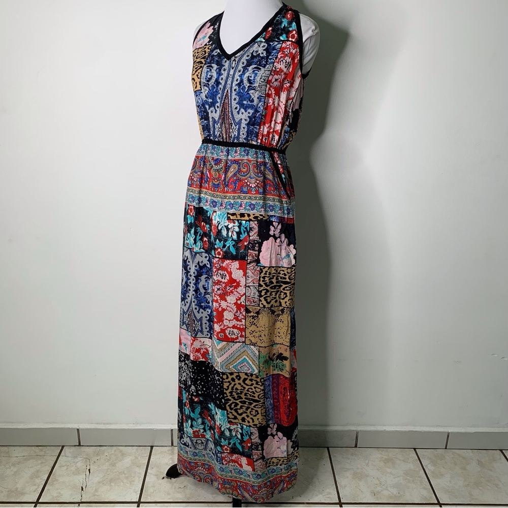 Tolani Women's Multicolor Boho Patchwork Sleevele… - image 3